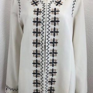 Simonton says IVORY Embroidered embellished Coat Blazer Jacket Tunic